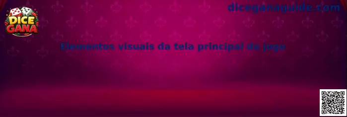 Elementos visuales de la pantalla principal de Dice Gana